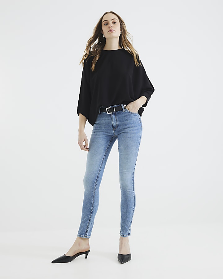 Black Batwing Top