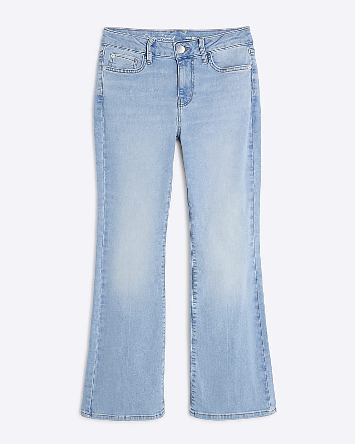 Petite Blue Mid-Rise Bootcut Jeans