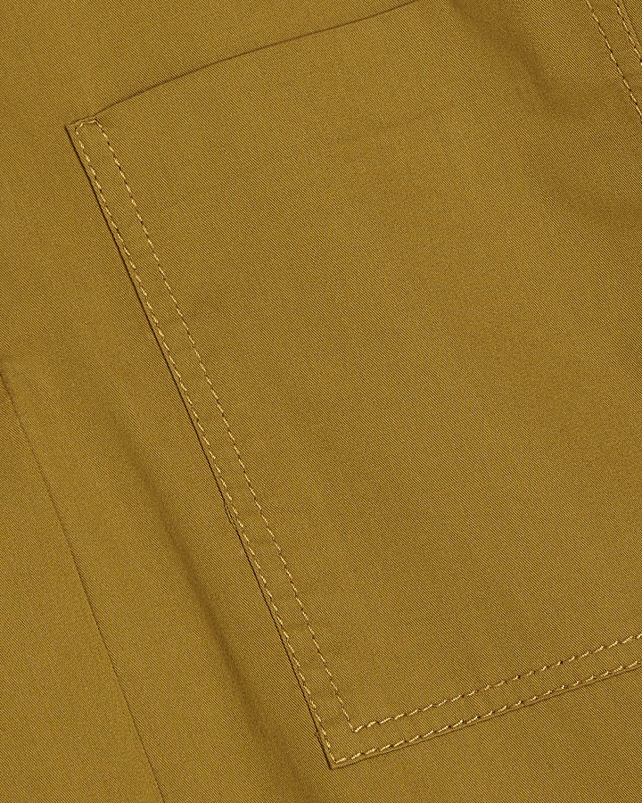 Beige Zip Neck Polo Top