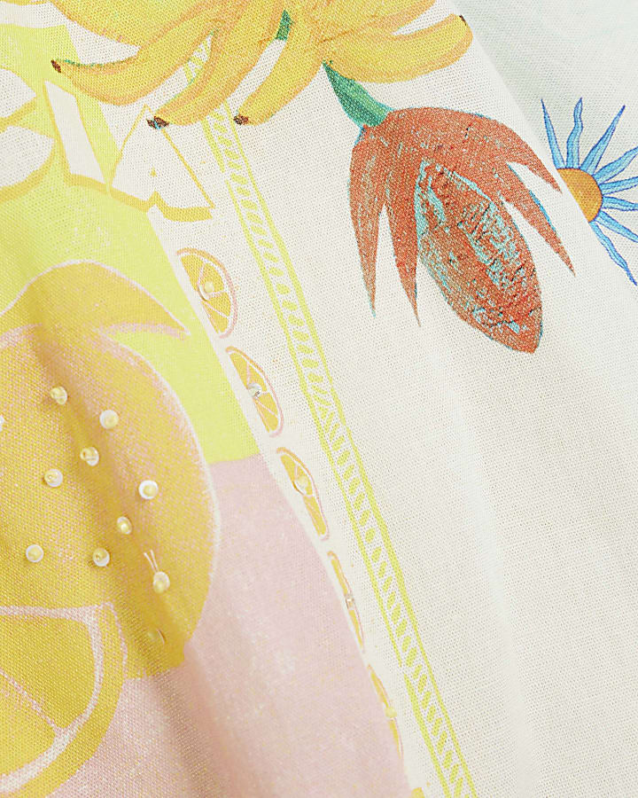 Cream Atlas Tie Front Shirt