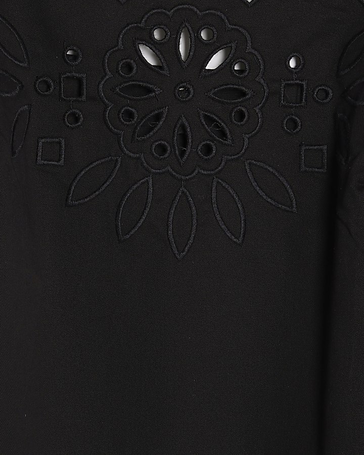 Black Sleeveless Cut Out Mini Shift Dress