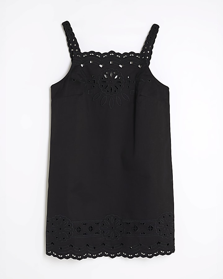 Black Sleeveless Cut Out Mini Shift Dress