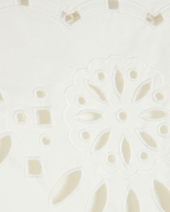 White Cut Out Mini Shift Dress