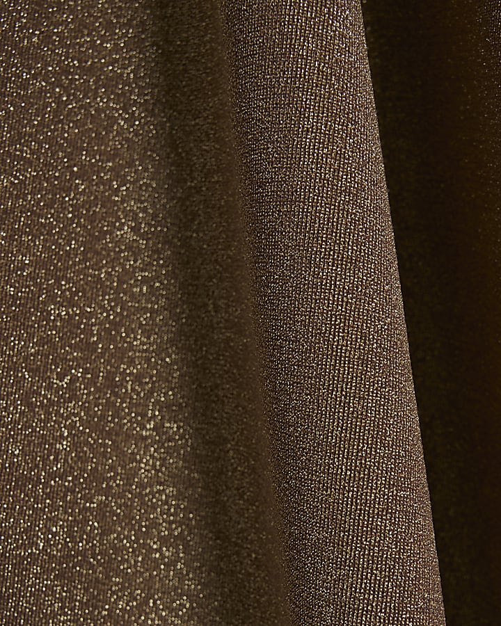 Gold Metallic Glitter Beach Skirt
