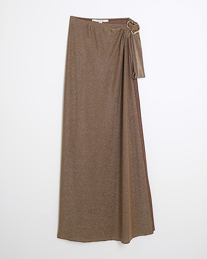 Gold Metallic Glitter Beach Skirt