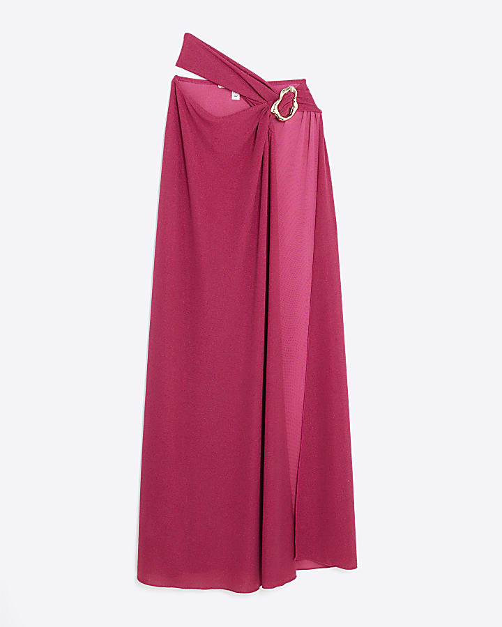 Pink Metallic Glitter Beach Skirt