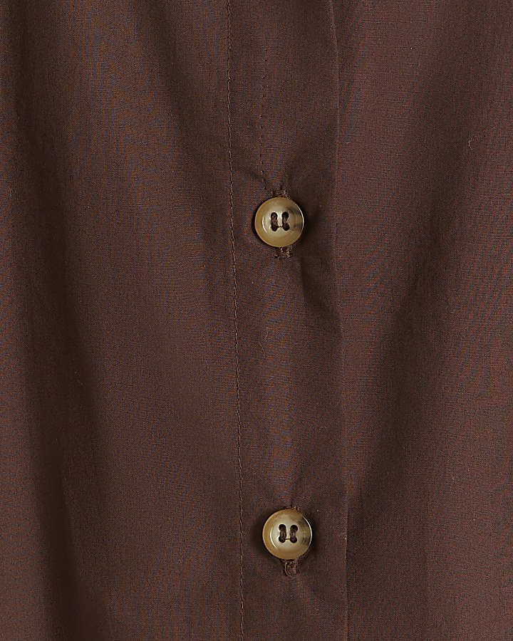 Brown Short Sleeve Shirt