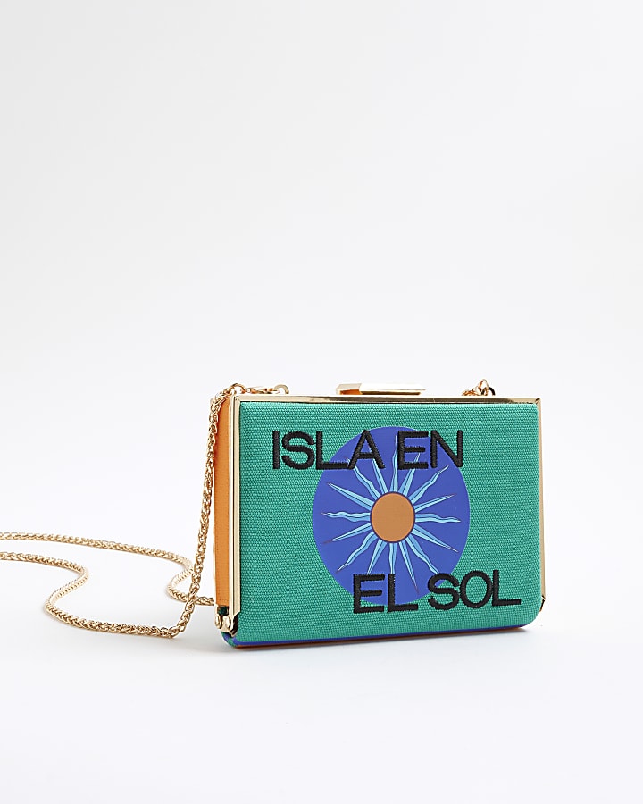 Green Atlas Isla En Sol Box Clutch Bag