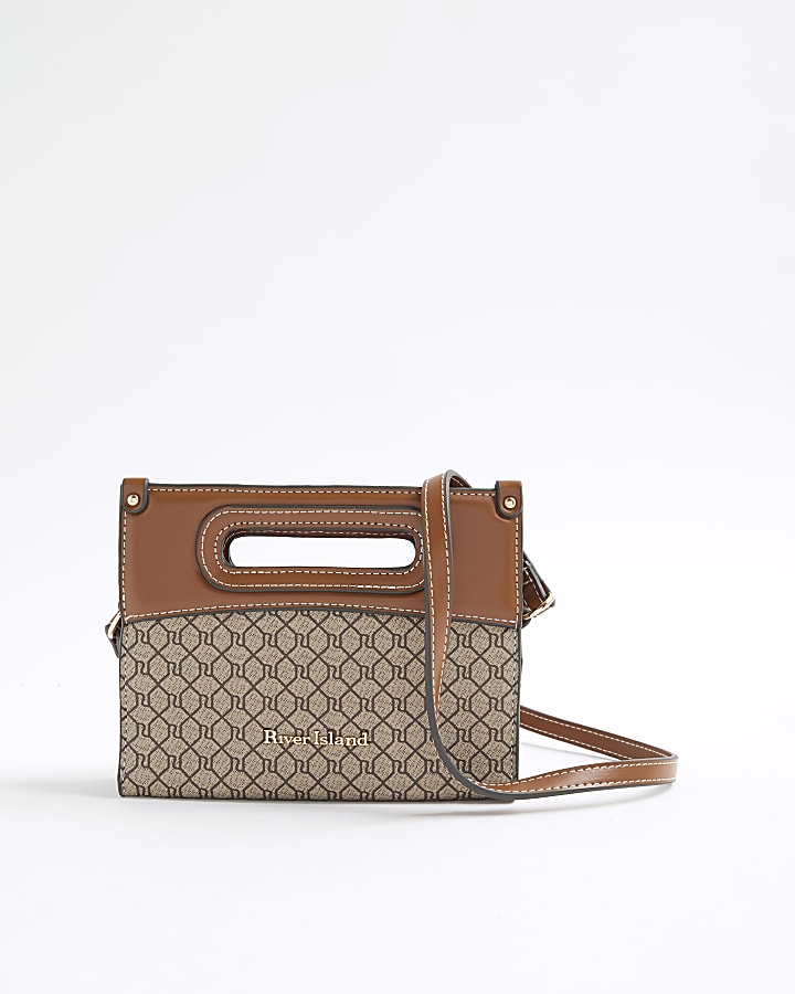 Brown Monogram Grab Cross Body Bag