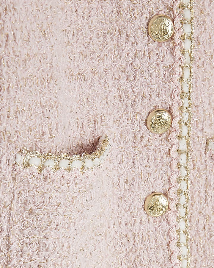 Pink Premium Boucle Cardigan