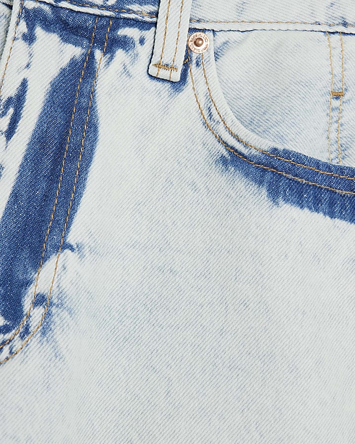 Petite Blue Relaxed Straight Leg Jeans