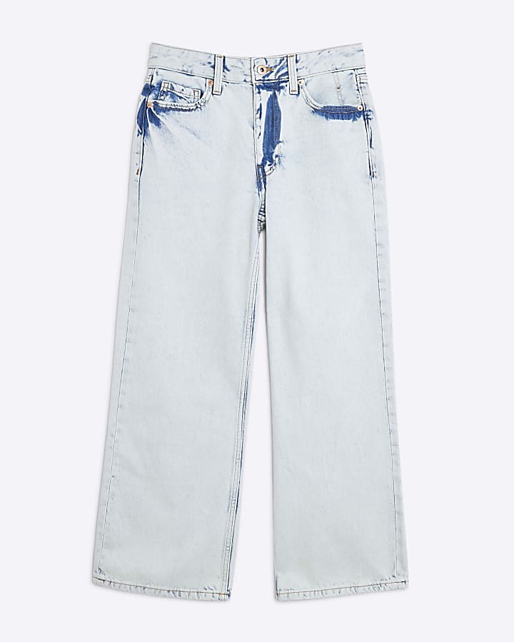 Petite Blue Relaxed Straight Leg Jeans