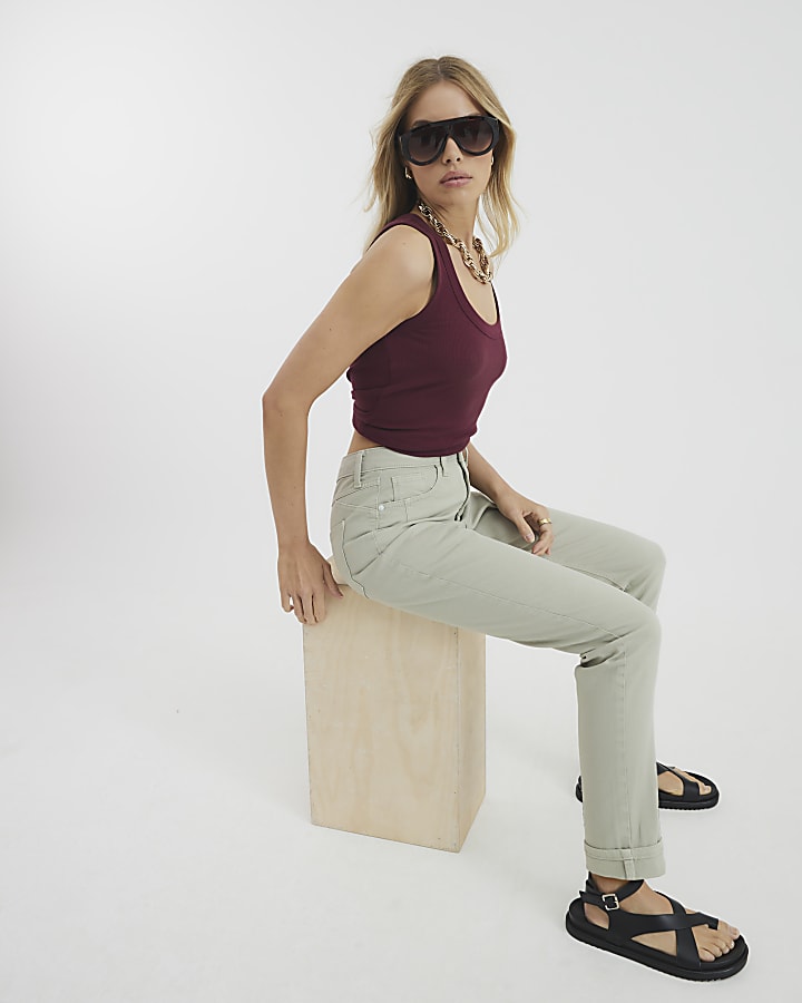 Green Mom Sculpt Jeans