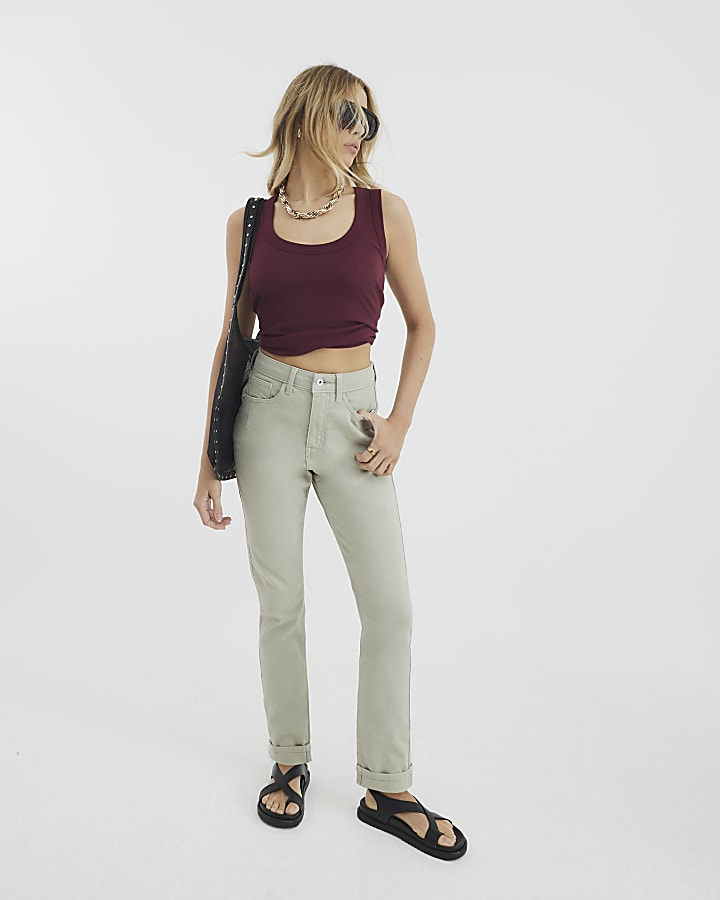 Green Mom Sculpt Jeans