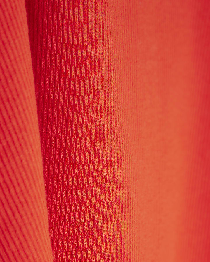 Red Sleeveless Ribbed Cami Top