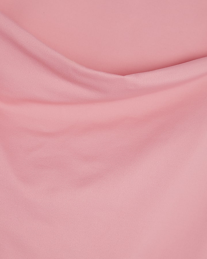 Pink Square Neck Bodysuit