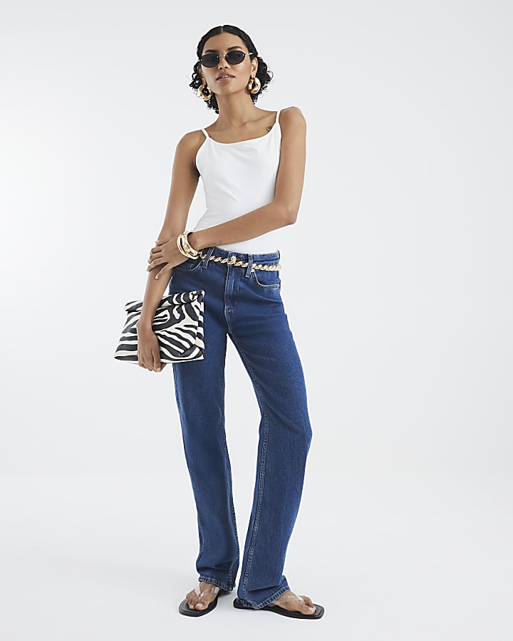 White Sleeveless Cami Top
