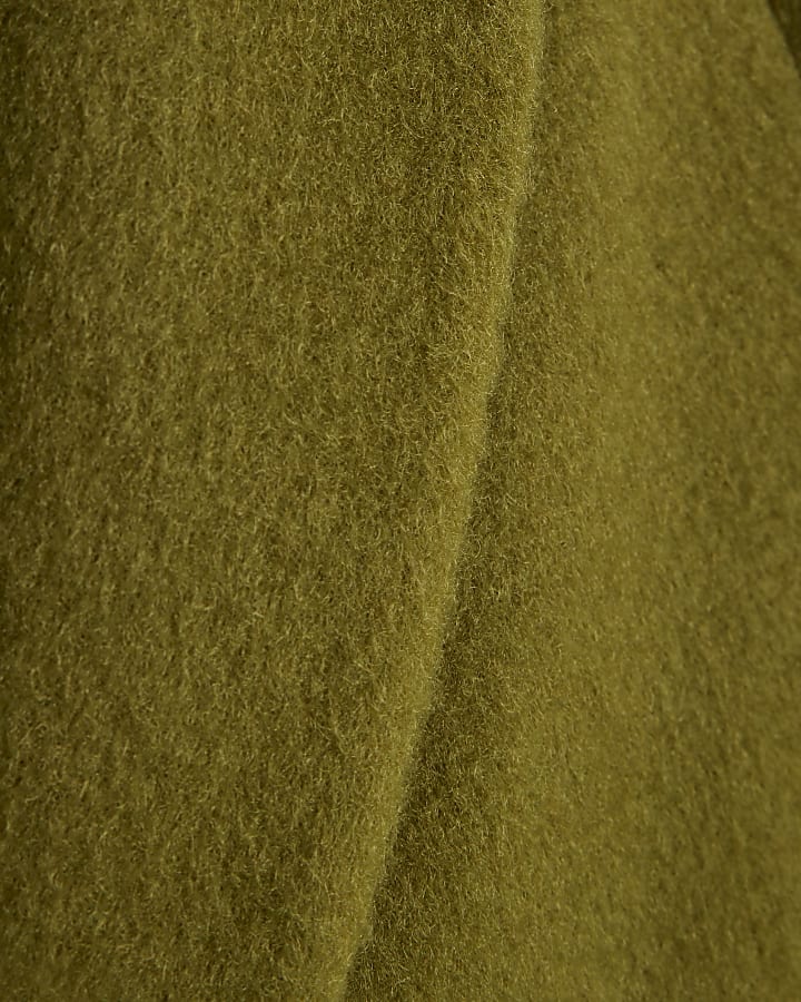 Green Brushed Faux Wool Blazer