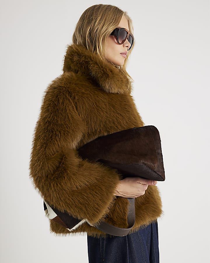 Green Faux Fur Collared Jacket
