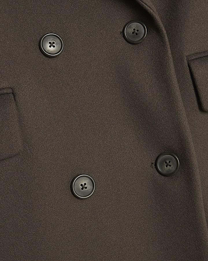 Khaki Tailored Double Breased Coat