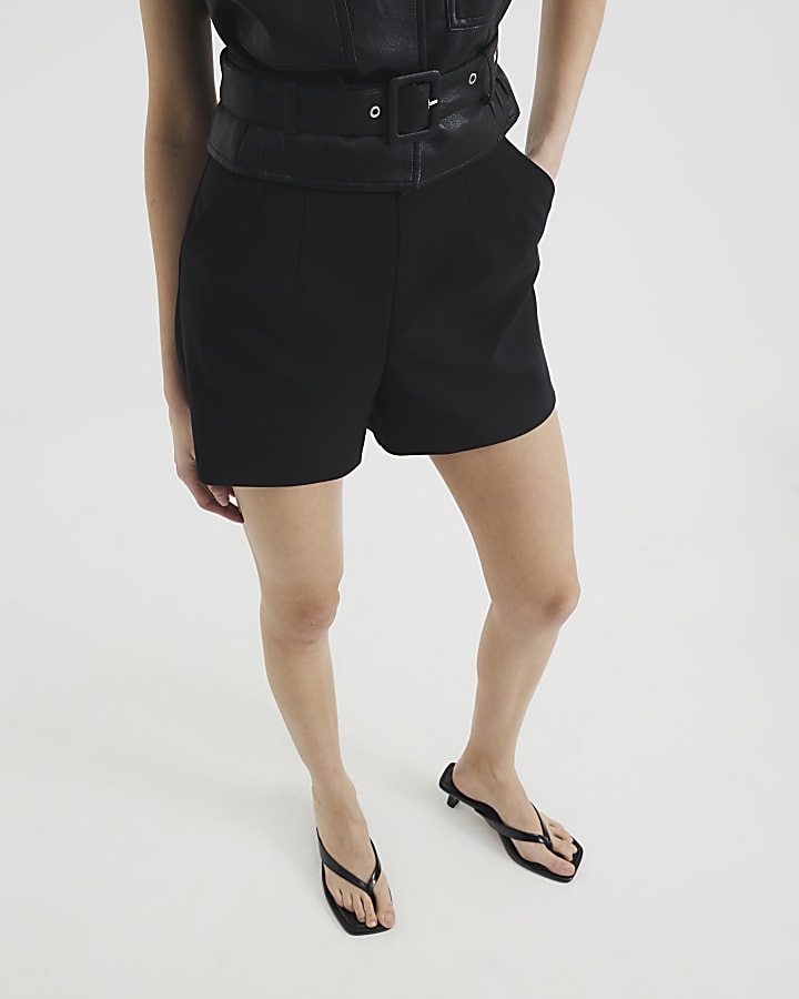 Black High Waisted Shorts