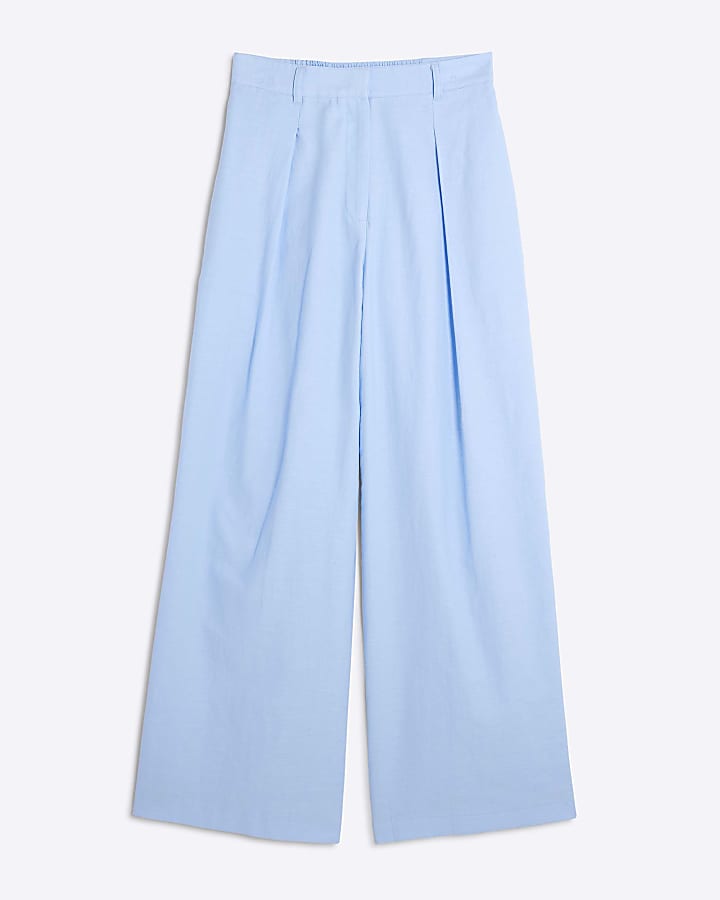 Blue Wide Leg Trousers