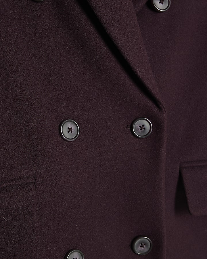 Red tailored double breasted Coat