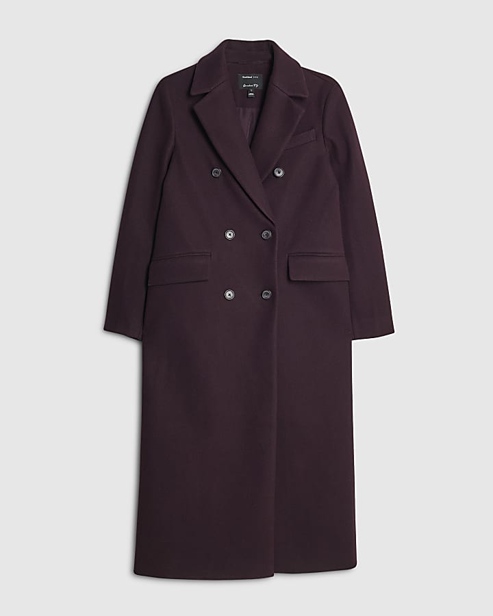 Red tailored double breasted Coat