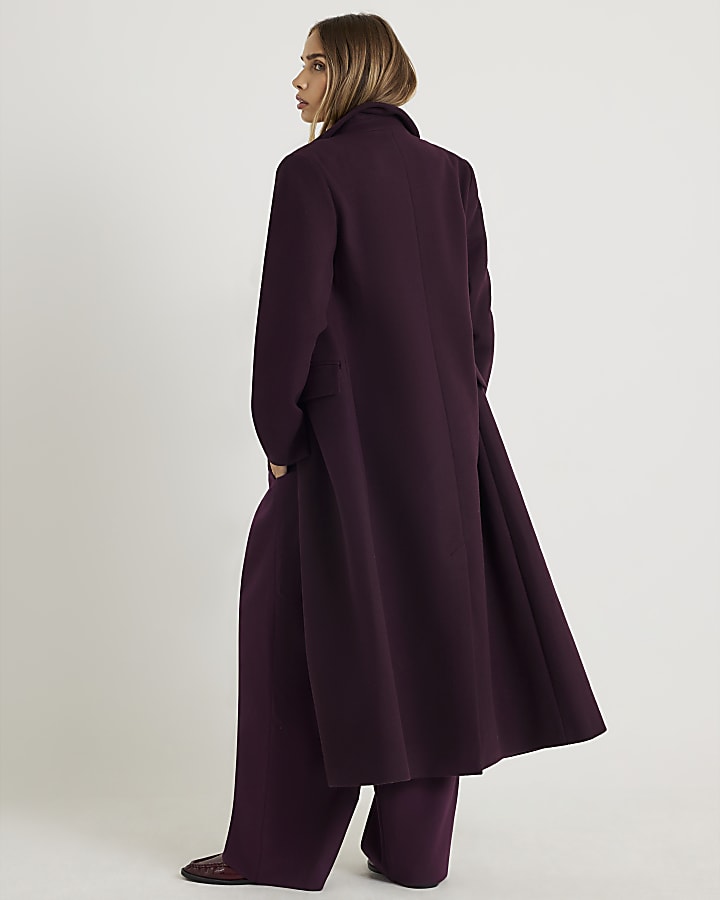 Red tailored double breasted Coat