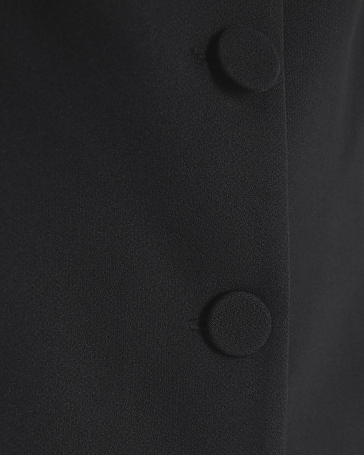 Petite Black Square Neck Strappy Waistcoat