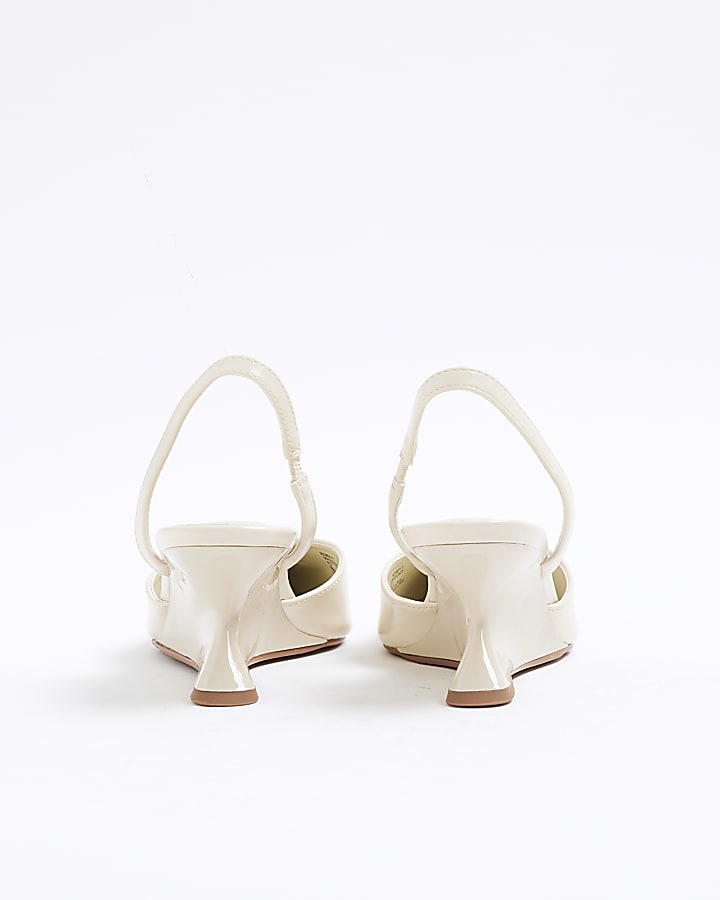 Cream Wedge Court Heels