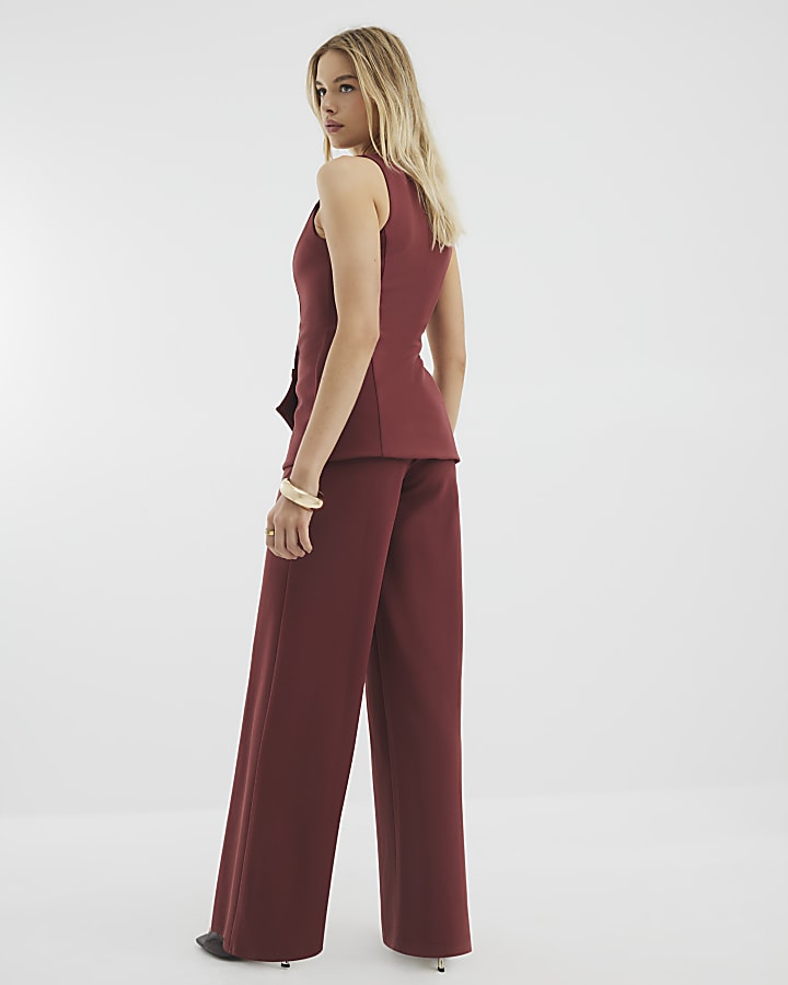 Rust Waistcoat Hybrid Jumpsuit