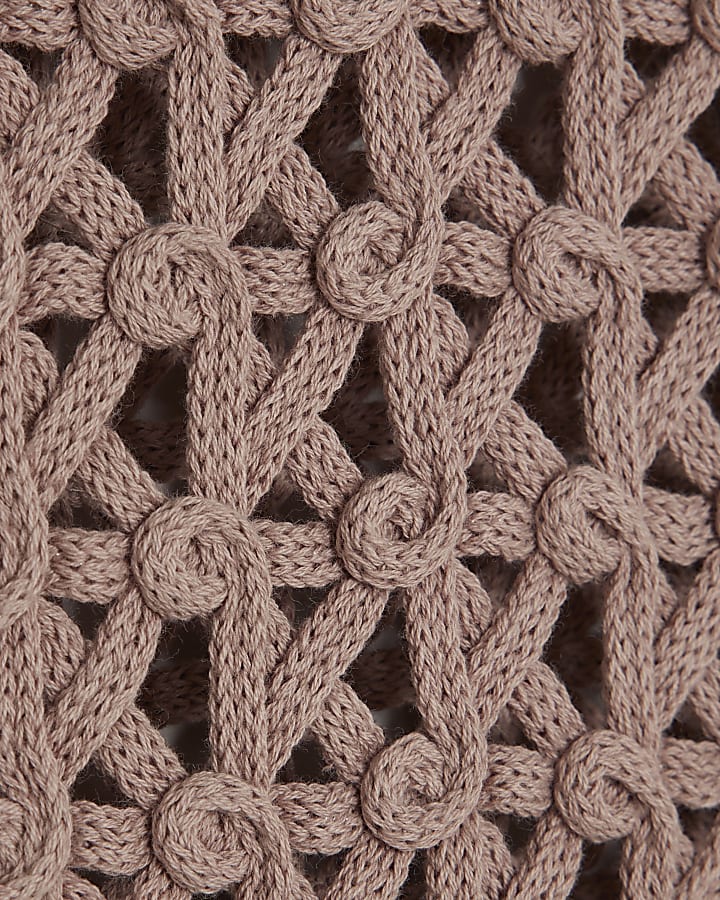 Beige Crochet Waistcoat