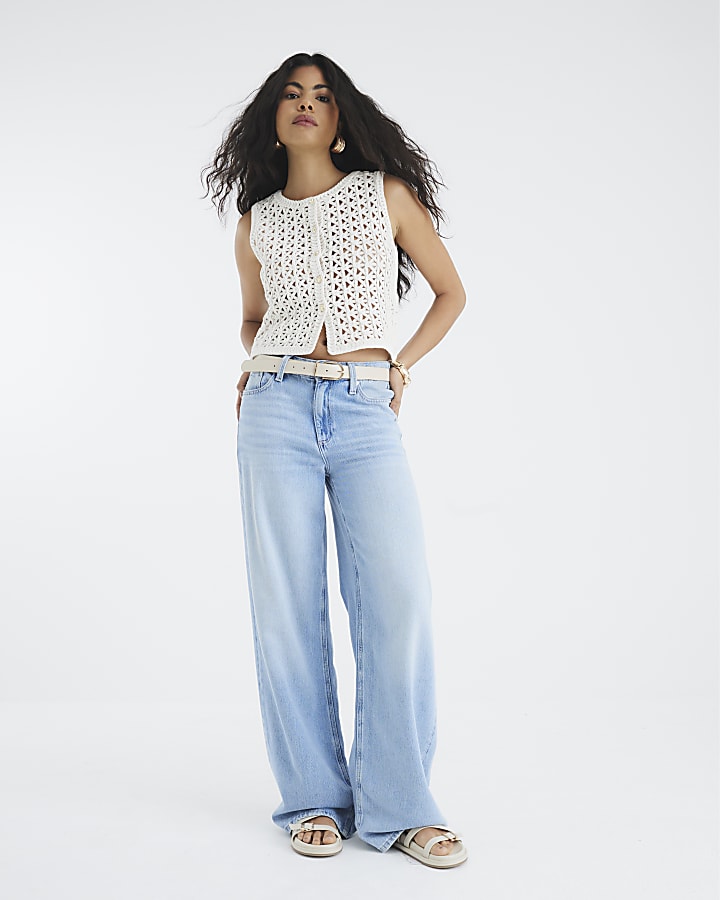 Cream Crochet Waistcoat