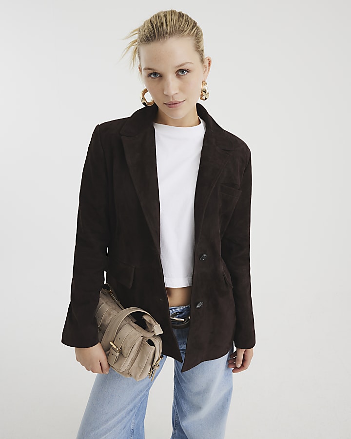 Brown Premium Suede Blazer