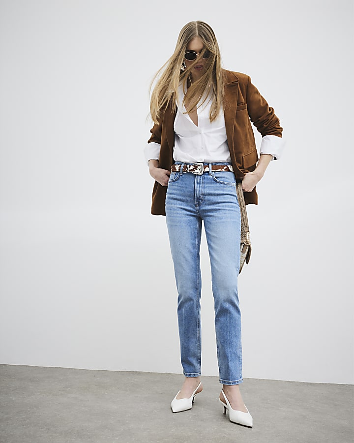 Brown Suede Oversized Blazer