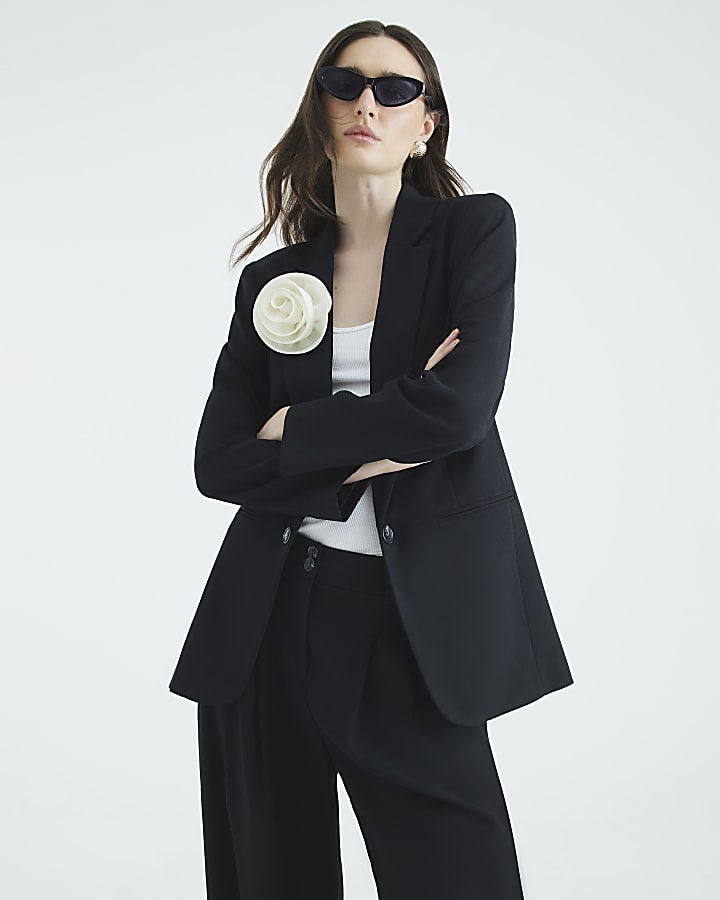 Black Edge To Edge Blazer