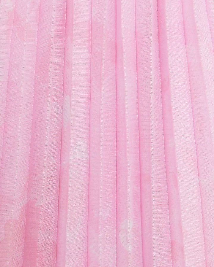 Pink Wide Leg Plisse Trousers