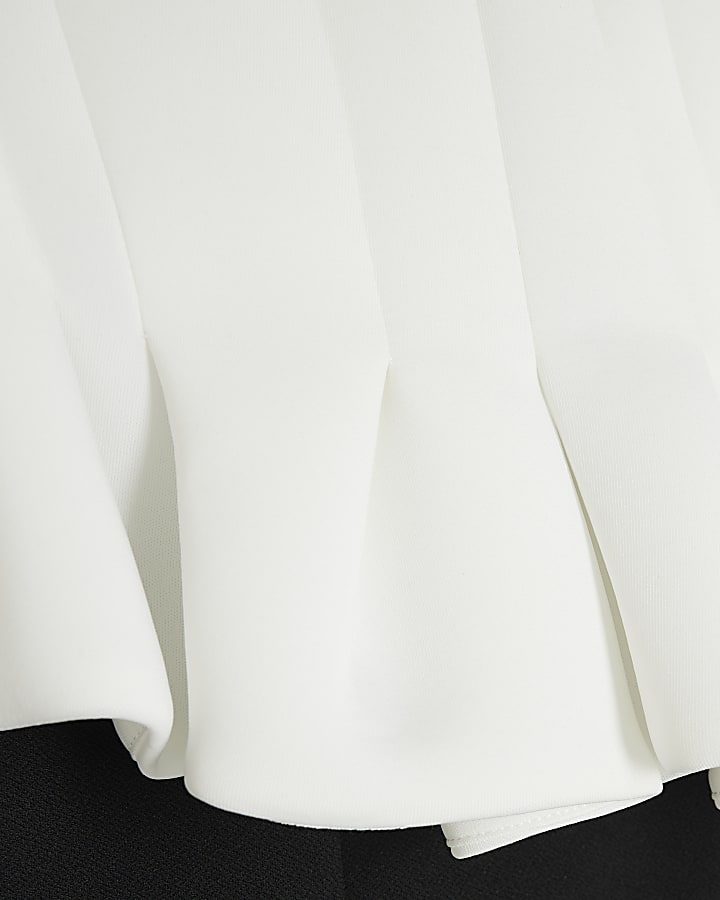 Black Bandeau Sculpted Colour Block Jumpsuit