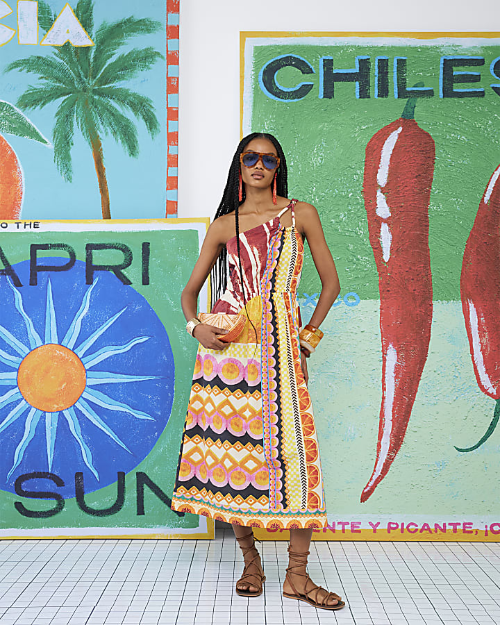 Multi Colour Atlas Maxi Slip Dress