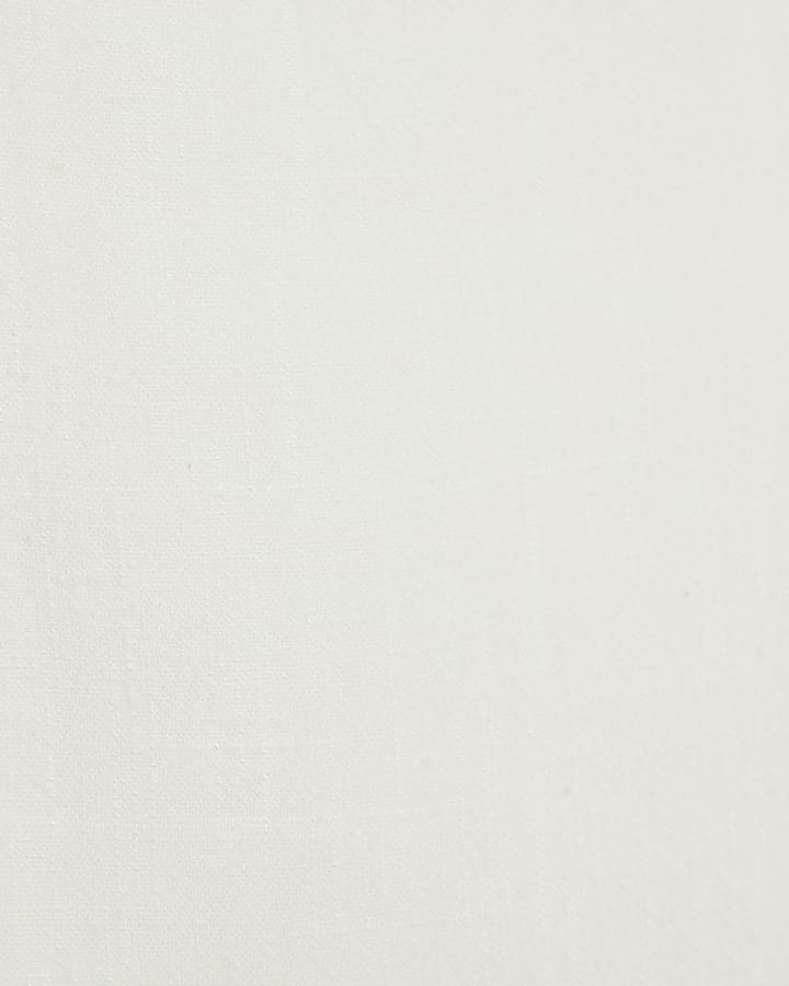 Cream Linen Blend Bandeau Top