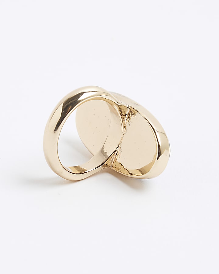 Brown Torte Resin Oval Ring