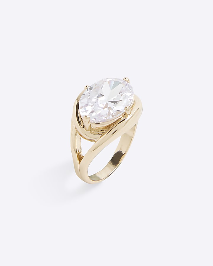 Gold Statement Stone Ring