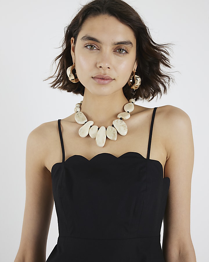 Black Strappy Midi Sun Dress
