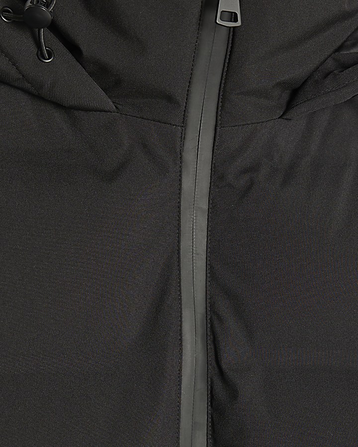 Black Hooded Longline Padded Coat