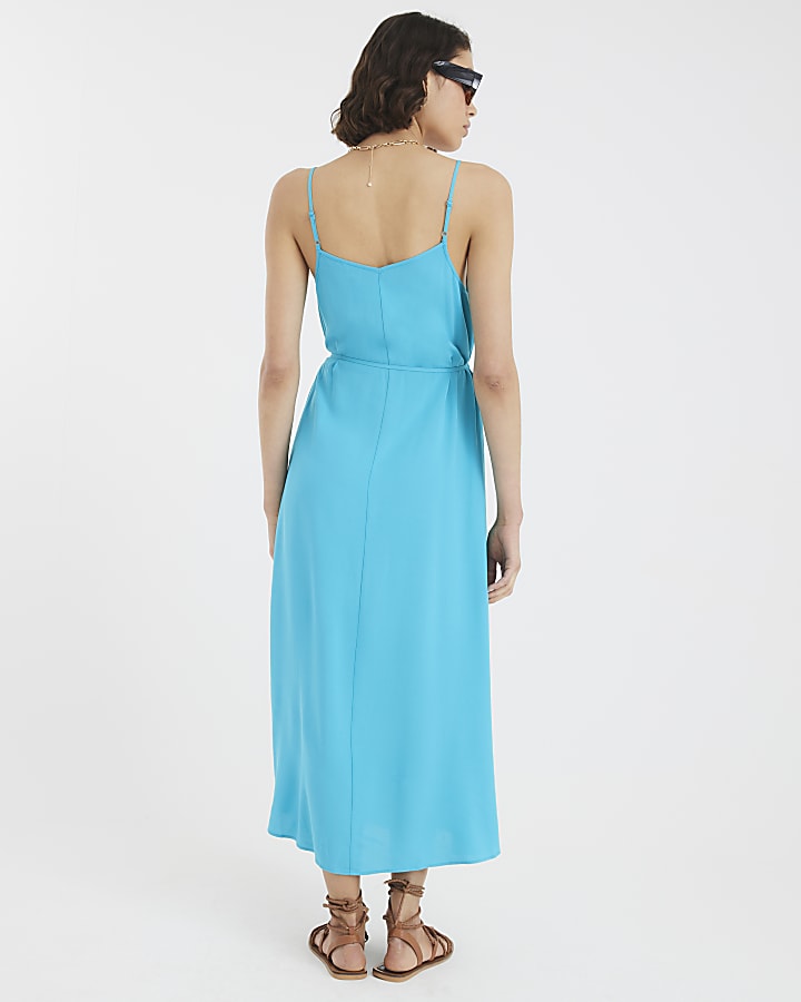 Turquoise Sleeveless Maxi Dress