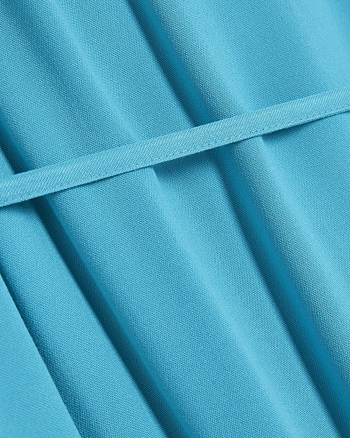 Turquoise Sleeveless Maxi Dress