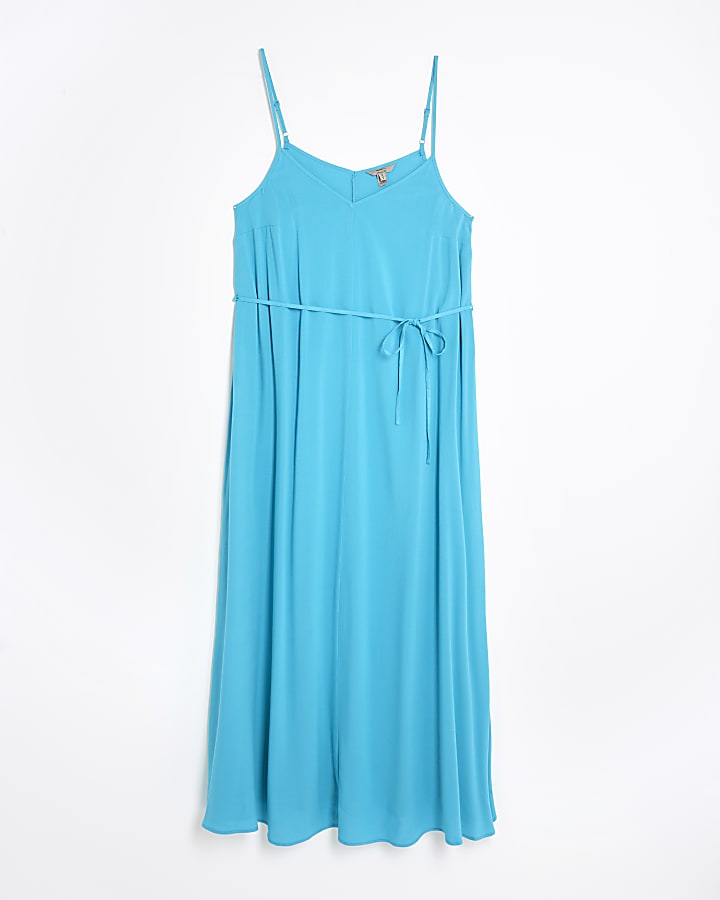 Turquoise Sleeveless Maxi Dress