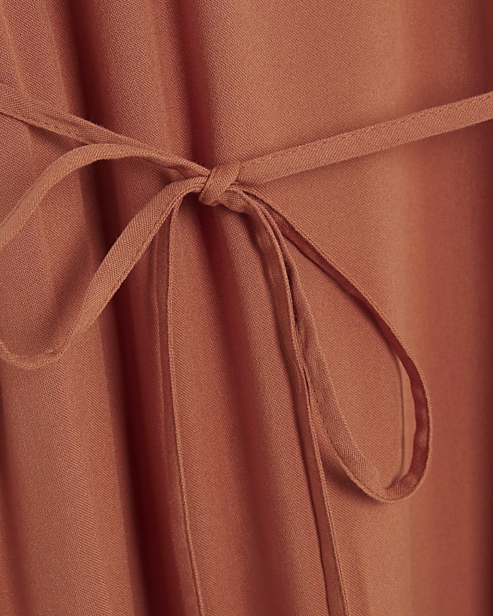 Orange Sleeveless Maxi Dress