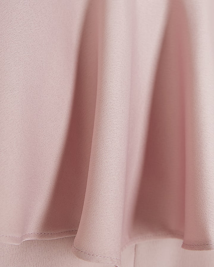 Petite Pink Double Layered Playsuit